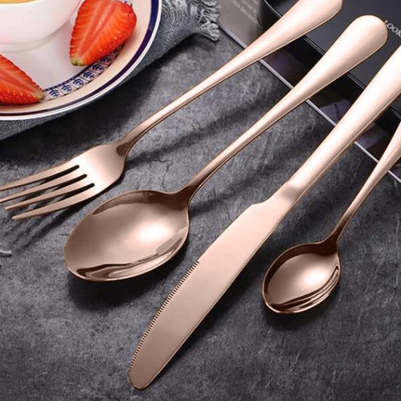 Catalina Rose Gold Stainless Steel Cutlery Sets