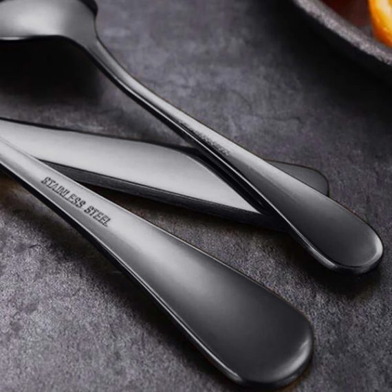 Miami Black Stainless Steel Cutlery Sets