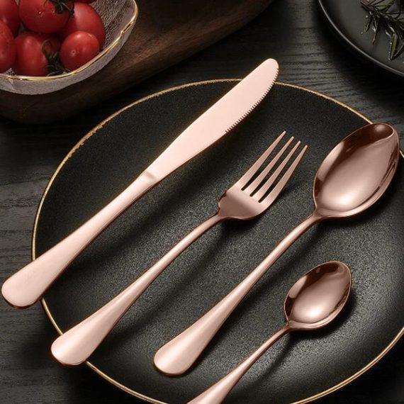 Catalina Rose Gold Stainless Steel Cutlery Sets