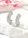 Ella Women's Cubic Zirconia Huggie Hoop Earrings