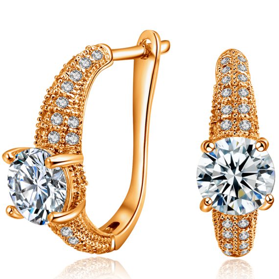 Cubic Zirconia Hoop Earrings For Women