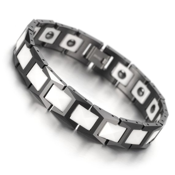 Denver Men's High Quality Stainless Steel Ceramic Bracelets