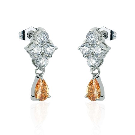 Victoria Women's Cubic Zirconia Drop Stud Earrings