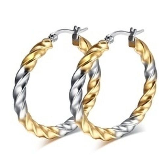 Kiley Stainless Steel Hoop Earrings