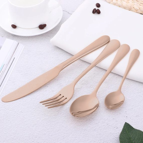 Catalina Rose Gold Stainless Steel Cutlery Sets