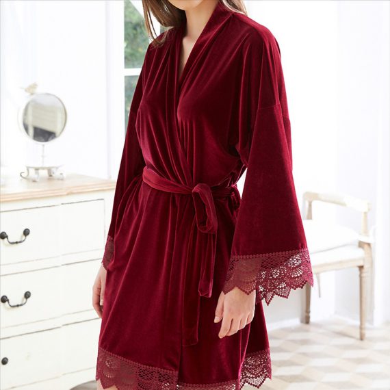 Rena Women's Velvet Bathrobes