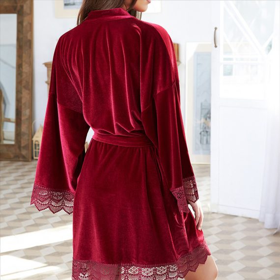 Rena Women's Velvet Bathrobes