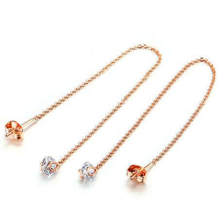 Minimalist Drop Cubic Zirconia Earrings For Women