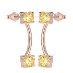 Alice Women's Cubic Zirconia Drop Stud  Earrings