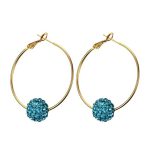 Brielle Stainless Steel Shambala Hoop Earrings