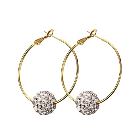 Arya Stainless Steel Shambala Hoop Earrings