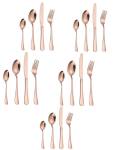 Catalina Rose Gold Stainless Steel Cutlery Sets