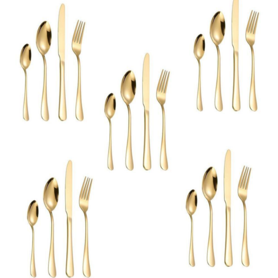 Selina Gold Stainless Steel Cutlery Sets