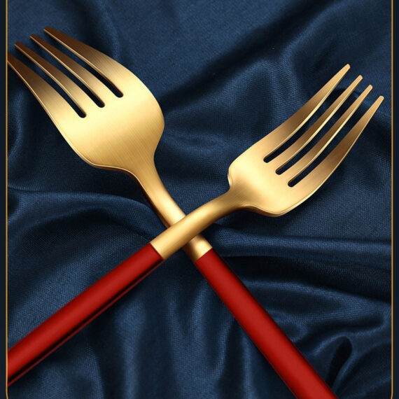 Red Portugal Stainless Steel Cutlery Sets