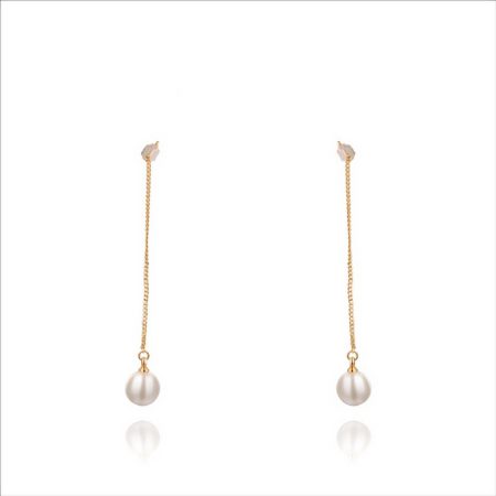 Minimalist Drop Simulated Pearl  Earrings For Women