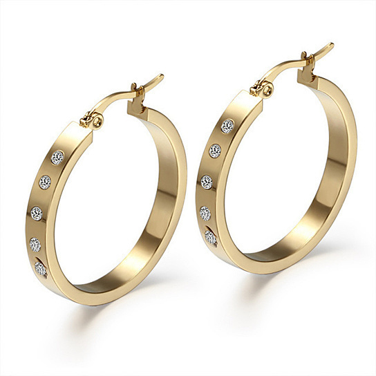 Blakely Stainless Steel Hoop Earrings